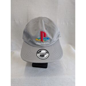 Retro Gaming PlayStation Reversible Hat Gray PS Logo Black Symbol Cap 2018